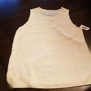 NWT old Navy cream sleeveless sweater